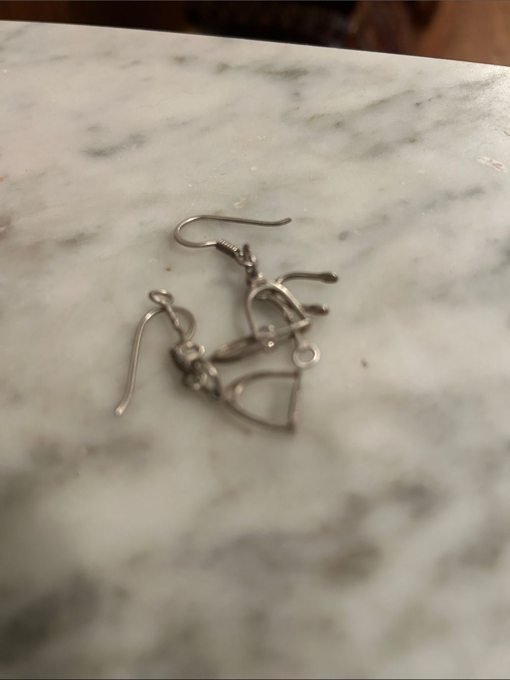 Sterling Silver Horsebit spurs and stirrups Charm Drop Earrings - Women Jewelry